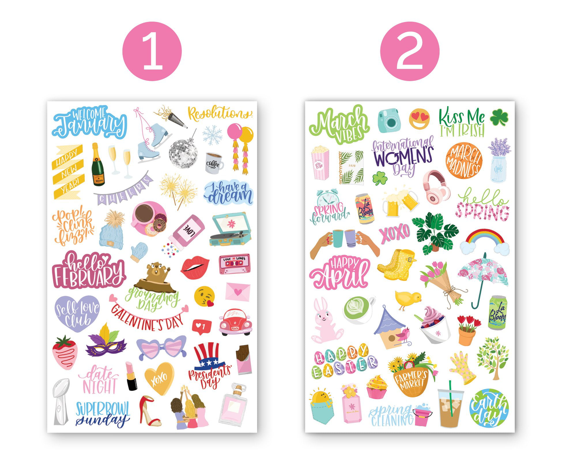 bloom daily planners Holiday Planner Stickers, Over 250 Stickers