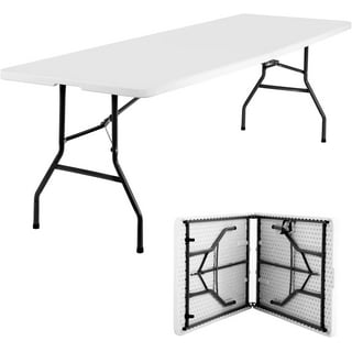 MoNiBloom 8Ft Folding Heavy Duty Table, Indoor Outdoor Portable