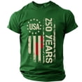 thumbnail image 2 of Kcolen 250 Anniversary Usa Shirt Men's Shirts Short Sleeve Vintage 250 Years American 1776-2026 250th Birthday Usa T-Shirt Crew Neck Comfy America Pullover Activewear, 2 of 4