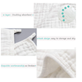 thumbnail image 5 of Paños 4 Pack Grande 25*50cm 100% Algodón 6 Capas Extra Absorbentes y Suaves, 5 of 5