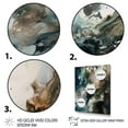 thumbnail image 3 of Designart "Green Black Inner Worlds Of Marble III" Modern Geometric Wall Art For Bathroom, 3 of 5