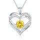 thumbnail image 1 of Collares para mujer, plata de ley 925, colgante de corazón con piedra de nacimiento, oro rosa/blanco, joyería, regalo para mamá y su esposa., 1 of 5