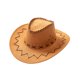 thumbnail image 4 of Sombrero de fiesta Yinane de vaquero occidental ala ancha 58cm Naranja, 4 of 8