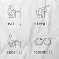 thumbnail image 2 of Eat Sleep Code Repeat T-Shirt | Cool Nerdy White Tee Gift, 2 of 5