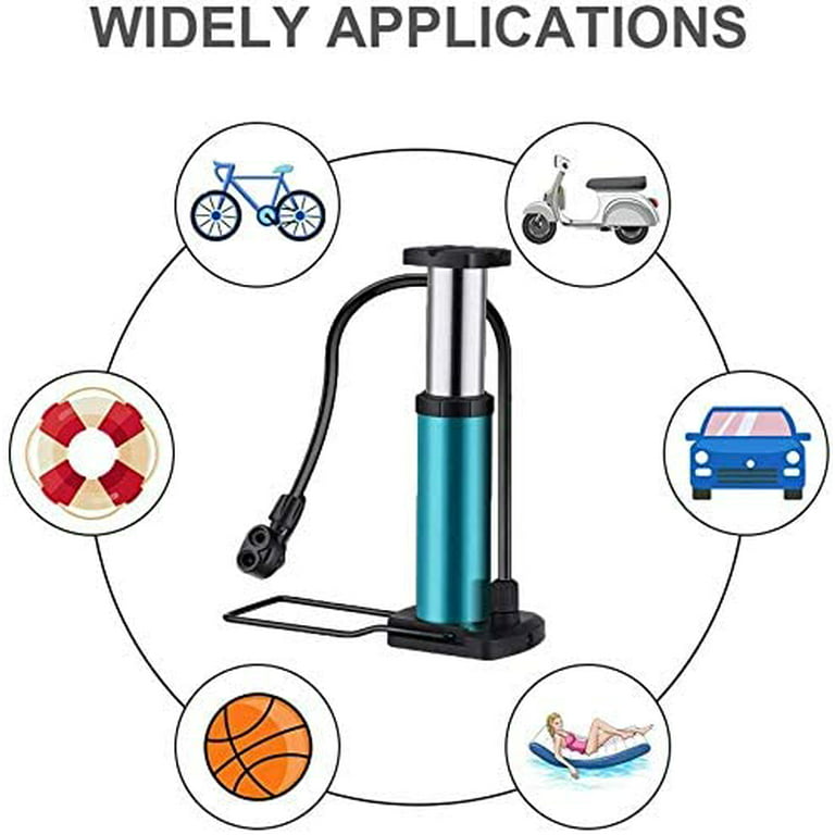 GOBKO Bike Floor Pump,Floor Bicycle Pump with Both Presta and Schrader  Bicycle Pumps Valves High Pressure 160Psi Multi-Purpose Portable Air Pump  for