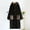 01 Black, variant on YueHuiYing Mens Plush Robe with Hood Ultra Soft Fluffy Full Length Long with Pockets Luxurious House Coat