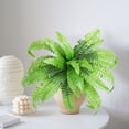 thumbnail image 6 of Clearance! Liulin Fake Boston Fern Artificial Plants Outdoor, UV Resistant Faux Ferns Plastic Greenery Shrubs, Artificial Ferns Shrubs for Home Gardens Patio Yards Porch Spring Decor, 24 Branches, 6 of 9