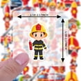 thumbnail image 6 of 35pcs-50pcs Cartoon Stickers Firefighter Kids Stickers Emergency Vehicles Funny Stickers for Notebooks Luggage, 6 of 9