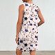 thumbnail image 4 of Vestido de Verano para Mujeres, Vestido de Cuello Redondo sin Mangas de Bolsillo de Impresión de Moda Casual Hecha de 95% Poliéster 5% Spandex para Primavera Verano, Vestido Sexy para Mujeres, 4 of 6