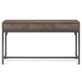 thumbnail image 4 of Simpli Home Banting 54 inch Wide Solid Wood Mid-Century Modern Wide Console Table in Walnut Brown, 4 of 6