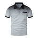 thumbnail image 3 of Ceisia Men's Polka Dot Gradient Short Sleeve Polo Shirt Casual Summer Top Gray L Gifts, 3 of 7