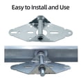 thumbnail image 3 of Home Master Hardware Paquete de 4 bisagras para puerta de garaje, acero de calibre 14 resistente #1 con acabado galvanizado, reemplazo de puerta de garaje residencial/comercial ligero, 3 of 8