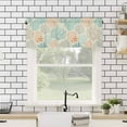 thumbnail image 4 of Coastal Turquoise Kitchen Valances for Windows 60x18 Inch Kitchen Curtains Valances Rod Pocket Ocean Coral Starfish Shell Modern Sea Bathroom Window Valances for Window Treatment Decor, 4 of 6