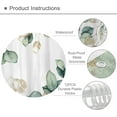 thumbnail image 3 of Eucalyptus Shower Curtain 72Wx72H Inch Green Leaves Gold Watercolor Plant Nature Botanical Leaf Floral Bathroom Set with 12 Plastic Hooks Fabric Waterproof Toilet Accessories Decor, 3 of 5