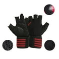 thumbnail image 4 of ZPAQI Workout Exercise Gloves with Wrist Support Non-Slip Palm Fingerless Grip Gloves, 4 of 10