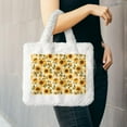thumbnail image 6 of Yiaed Scottish Plaid Sunflower Print Fluffy Shoulder Bag Plush Bags Women Ladies Tote Bag Fluffy White Furry Purse Handbag for Autumn and Winter, 6 of 7