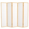 thumbnail image 7 of 6 ft. Tall Window Pane Shoji Screen - Natural - 5 Panels, 7 of 7