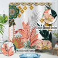 thumbnail image 2 of Boho Bohemian Floral Shower Curtain, Mid Century Abstract Botanical Colorful Flower Tropical Leaf Bright Bathroom Curtain Bathtub Home Decor Waterproof Fabric Machine Washable, 84''''Lx72''''W, 2 of 6
