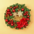 thumbnail image 2 of 40cm Christmas Wreath, Merry Christmas Wreath for Front Door Pine Cone and Berry Decorated Wreath Christmas Decorations A6, 2 of 6