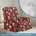 thumbnail image 4 of Renewold Coffee Holly Couch Cover Recliner Fitted Oversized Recliner Cover 4 Pieces Non-Slip Recliner Chair Cover with Pocket Christmas Home Decor for Pets, Cats, Kids, 4 of 8
