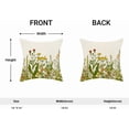 thumbnail image 3 of Yellow and Green Pillow Covers 18x18 Inch Set of 2, Spring Wildflower Plant Throw Pillows Case,Seasonal Floral Outdoor Decorative Flowers Farmhouse Decor Cushion Covers for Home Sofa Bed Couch, 3 of 6
