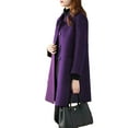 thumbnail image 5 of Ketyyh-chn99 Winter Coats for Women Solid Fashion Business Elegant Coat Fall Coat 2023 Purple,2XL, 5 of 5