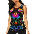 thumbnail image 2 of Haiem Mexican Flower Traditional1 Workout Tank Tops for Women, Athletic Sports Slim-Fit Tank Tops, Compression Sleeveless Dry Fit Shirts,Athletic Shirt-X-Large, 2 of 9