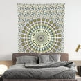 thumbnail image 2 of Bless International Indian hippie Bohemian Psychedelic Golden Blue Peacock Mandala Wall hanging Bedding Tapestry (Yellow Green, Poster (30x40Inches)(76x101cms)), 2 of 4