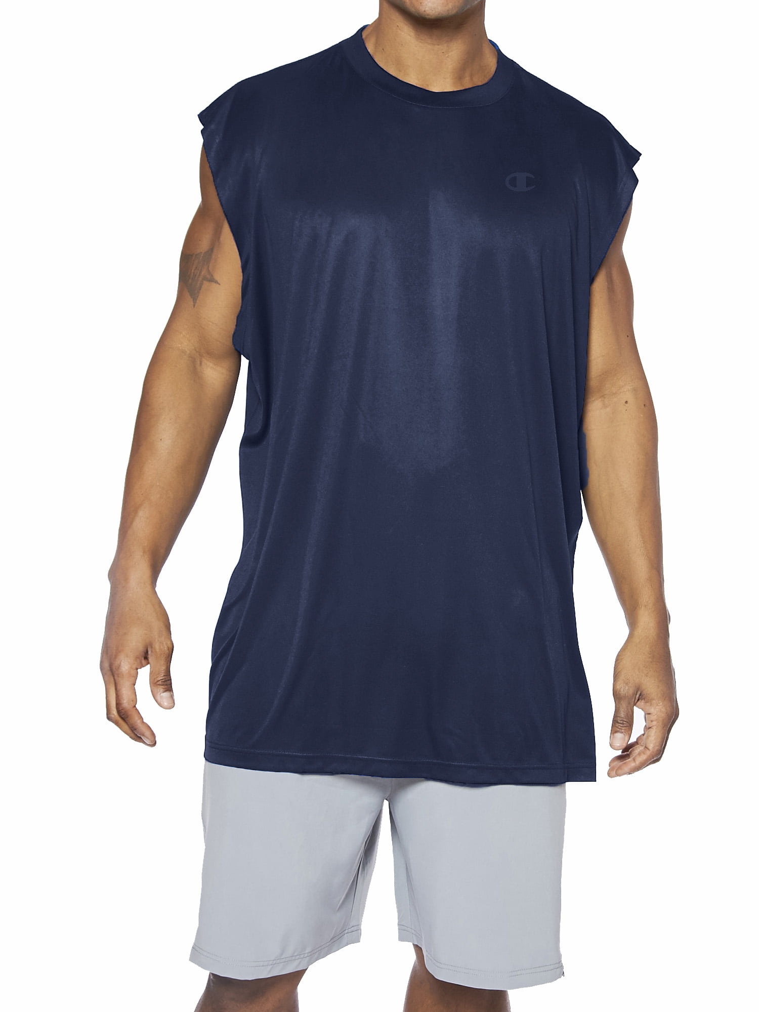 Champion Mens Big-Tall Jersey Muscle T-Shirt 