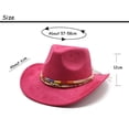 thumbnail image 2 of JYYYBF Cowboy Hats for Women Men Retro Classic Suede Cowgirl Hats Wide Brim Western Sun Hats, 2 of 2