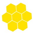 thumbnail image 4 of 7 piezas de pegatinas de pared de espejo autoadhesivas superficie de espejo hexagonal Oro S Sunnimix Etiqueta engomada del espejo del vinilo del hexágono, 4 of 8