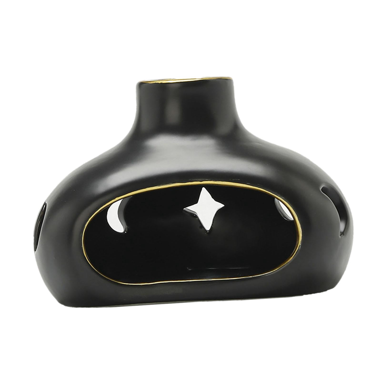 Baoblaze Holder Ceramic Incense Burner Holder for Fireplace Farmhouse Yoga Black