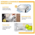 thumbnail image 4 of Walchoice Bento Box, 81oz Stainless Steel Lunch Container with Lid, 3 Compartments Food Storage with Removable Divider, Metal Meal Prep Container - Dishwasher/Freezer Safe, 4 of 8