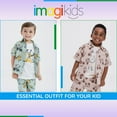 thumbnail image 3 of Disney Mickey Mouse Cotton Gauze Button Down Shirt, T-Shirt and Shorts 3 Piece Outfit Set Infant to Little Kid, 3 of 5