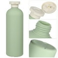 thumbnail image 4 of ColoMX 2 botellas de viaje con tapa abatible, a prueba de fugas, rellenables, de plástico, para cremas, lociones, bases de maquillaje, champú y acondicionadores, 400 ml., 4 of 7