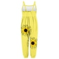 thumbnail image 5 of NAISIBABY Girls Suspenders Jumpsuit, Sleeveless Fashion Printed Summer Romper Yellow 5T, 5 of 5