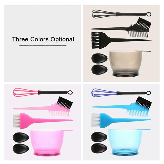 5PCS Hair Dye Color Brush and Bowl Set Ear Caps Dye Mixer Hair Tint Dying Coloring Applicator