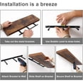 thumbnail image 6 of Wood Floating Shelves for Wall, 22" Long Wall Mounted Shelves for Living Room, Bedroom, Bathroom and Kitchen, Wall Shelves for Storage, Books, Room Decor (Rustic Brown, Set of 2), 6 of 14