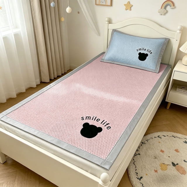 Colchoneta plegable de seda helada: colchoneta de verano suave, transpirable y lavable para uso doméstico.