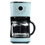 Haden Coffee Machine, 12 Cup Programmable Coffee Maker, Turquoise & Chrome