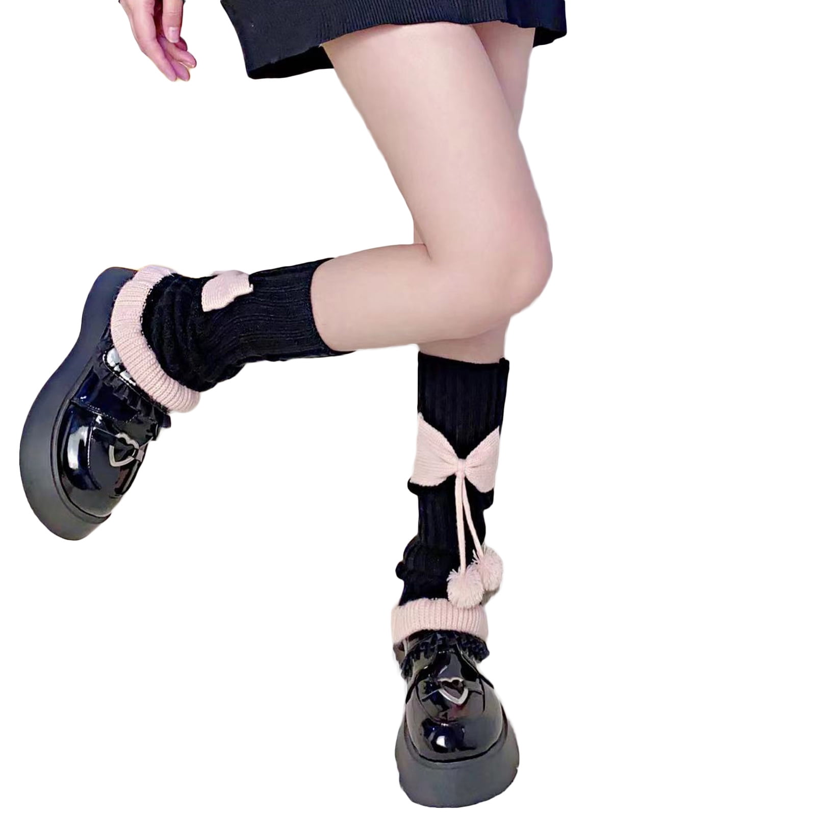 Blotona Crochet Leg Warmers for Women Girls Kawaii Cable Knit Leg Warmers 80s 90s Winter Warm