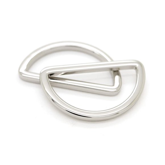 CRAFTMEMORE 4pcs 1-1/2 inches D Rings Purse Loop Quality Plating Flat Metal D-Ring for Craft Purse Making Accessories SC79 (1 1/2 Inches, Silver)