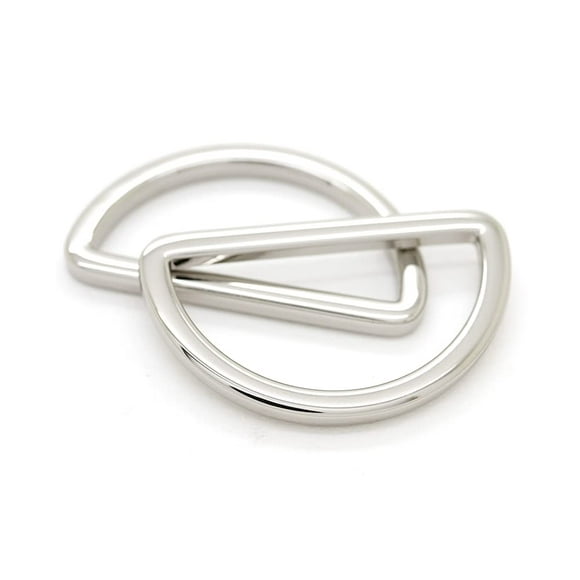 CRAFTMEMORE 4pcs 1-1/2 inches D Rings Purse Loop Quality Plating Flat Metal D-Ring for Craft Purse Making Accessories SC79 (1 1/2 Inches, Silver)