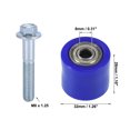 thumbnail image 3 of Unique Bargains 2 Set 8mm Chain Roller Pulley Chain Tensioner Motorcycle Orange, 3 of 6