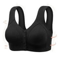 thumbnail image 4 of Everyday Bras for Women Low Support Sports Bra Bras Strapless Athletic Bra Women Bras plus Size Front Close Pack of Bras Sports Bras for Girls Women Sports Bra plus Size Running Girl One Black 40, 4 of 5