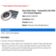 thumbnail image 2 of Rear Brake Rotor - Compatible with 2006 - 2014 Honda Ridgeline 2007 2008 2009 2010 2011 2012 2013, 2 of 2