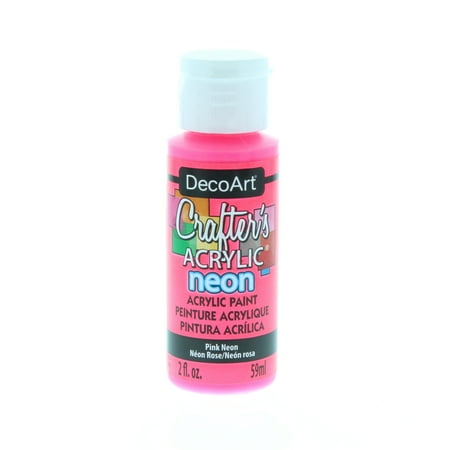 UPC: 0766218047045 | DecoArt Crafter s Acrylic Paint 2 oz. Neon Pink