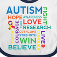 thumbnail image 4 of Inktastic Autism Support Slogan Boys or Girls Baby Bib, 4 of 4