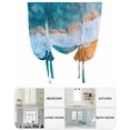 thumbnail image 6 of Beach Waves Tie Up Curtains for Window, Thermal Insulated Balloon Shade Adjustable Rod Pocket Curtains Valance Panels for Kitchen Bathroom Cafe 42 x 63 Ocean Gradient Orange Turquoise Nature, 6 of 6