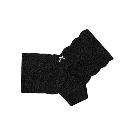 

Aayomet Underpants For Women Women Transparent Underwear Seamless Lace Panties Thong BowHollow Out Underpants Female String Tanga Black S